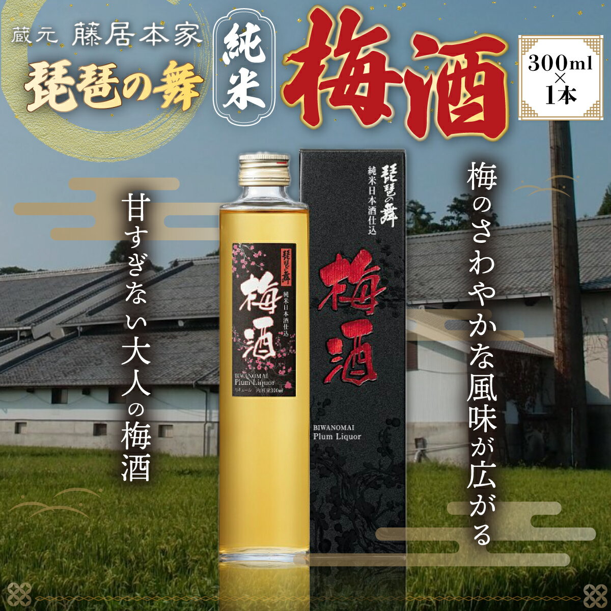 【ふるさと納税】琵琶の舞　純米梅酒　300ml AJ01 サムネイル2