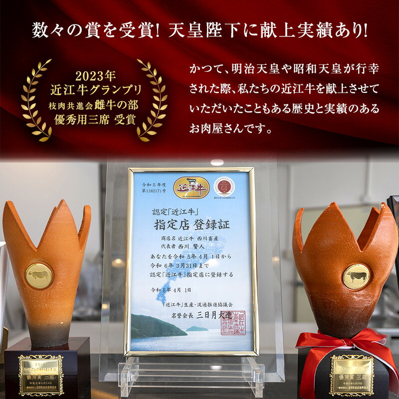 【ふるさと納税】〈選べる内容量〉近江牛 すき焼き用 A5 雌牛 西川畜産 牛肉 黒毛和牛 すきやき すき焼き肉 すき焼き用 肉 お肉 牛 和牛 ブランド牛　お届け：繁忙期に限り納期最長7ヶ月。納期指定不可 サムネイル2