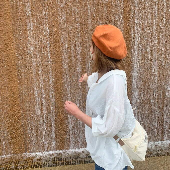 【ふるさと納税】 選べる サイズ カラー 麻素材 ベレー帽 帽子 （ベージュ ブラック ターコイズブルー レンガ ストロベリー）ハット 京都 京都府 長岡京市 手づくり ファッション おでかけ コーデ ぼうし 職人 ベルギーリネン 麻 サムネイル3