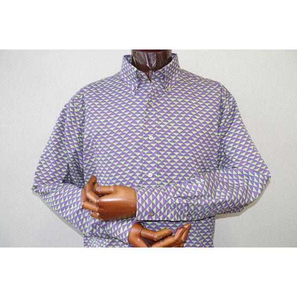 【ふるさと納税】【鷲野染工場】メンズシャツ（鱗） サムネイル3