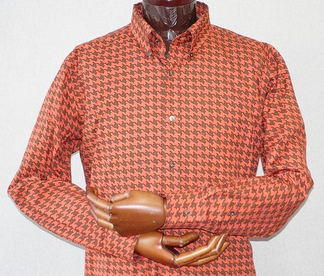 【鷲野染工場】メンズシャツ（千鳥格子）