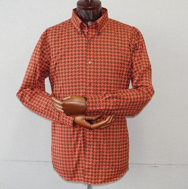 【ふるさと納税】【鷲野染工場】メンズシャツ（千鳥格子） サムネイル2