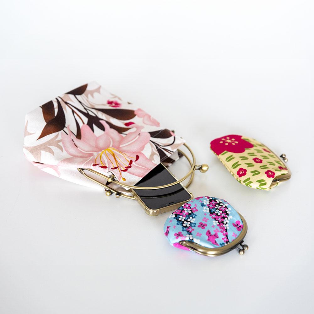 【ふるさと納税】【亥之吉】ベンリーがま口「ゆりあざみ」2wayがま口バッグ（いのきち） - 画像3