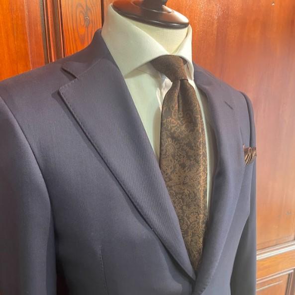 【ふるさと納税】【美濃利】Makuakeで大好評！西陣織と京友禅が織りなす京都のネクタイ《ブラウン》 | 京都 ネクタイ 京友禅 友禅 西陣 西陣織 京更紗 伝統工芸 茶色 ビジネス ギフト 贈り物 プレゼント 京都市 サムネイル2