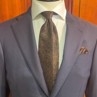 【ふるさと納税】【美濃利】Makuakeで大好評！西陣織と京友禅が織りなす京都のネクタイ《ブラウン》 | 京都 ネクタイ 京友禅 友禅 西陣 西陣織 京更紗 伝統工芸 茶色 ビジネス ギフト 贈り物 プレゼント 京都市 サムネイル3