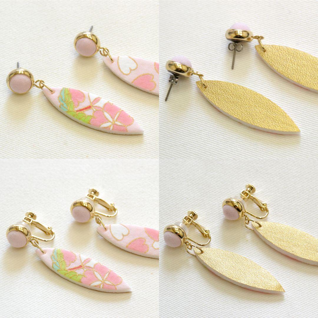 【ふるさと納税】【染工房正茂】手描友禅 ピアス・イヤリング（ファブリックアクセサリー）《桜》 | 京都 アクセサリー ピアス イヤリング 桜柄 さくら 人気 おすすめ 友禅 伝統工芸 ファッション 和柄 お取り寄せ ギフト プレゼント ふるさと納税 サムネイル3