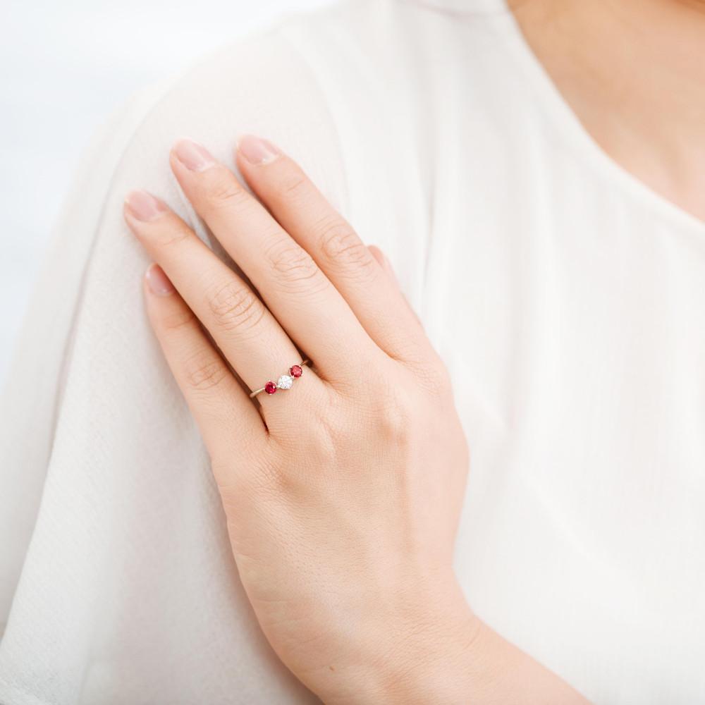 【高島屋選定品】＜京セラ＞クレサンベール＜ルビー／天然ダイヤモンド ＞PTリング PT900 リング カジュアル 7月誕生石 ［ 京都 宝石 ジュエリー 人気 おすすめ 高級 特別 おしゃれ ファッション ブランド ダイヤ ルビー］