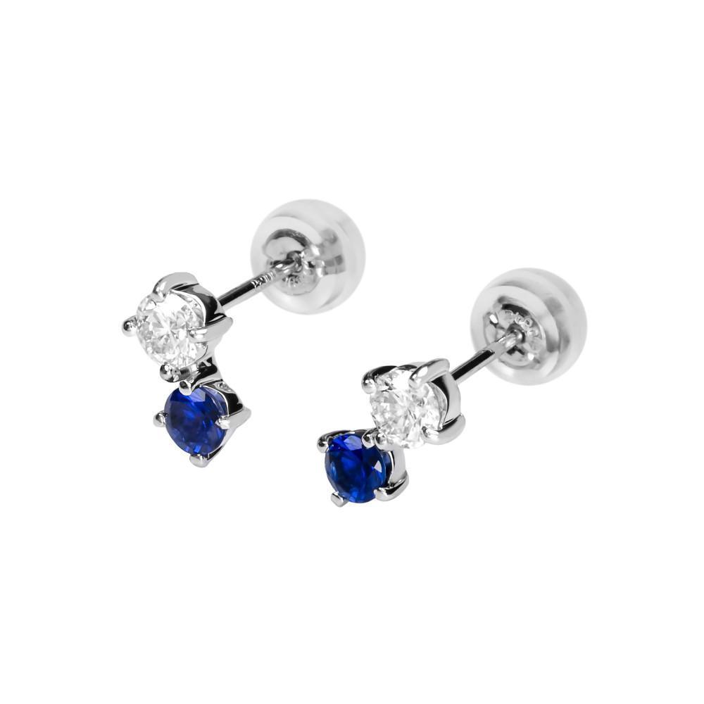 【ふるさと納税】【高島屋選定品】＜京セラ＞クレサンベール＜ブルーサファイア／ダイヤモンド ＞PT900 ピアス カジュアル 9月誕生石［ 京都 宝石 ジュエリー 人気 おすすめ 高級 特別 おしゃれ ファッション ブランド ダイヤ サファイア ］ サムネイル3