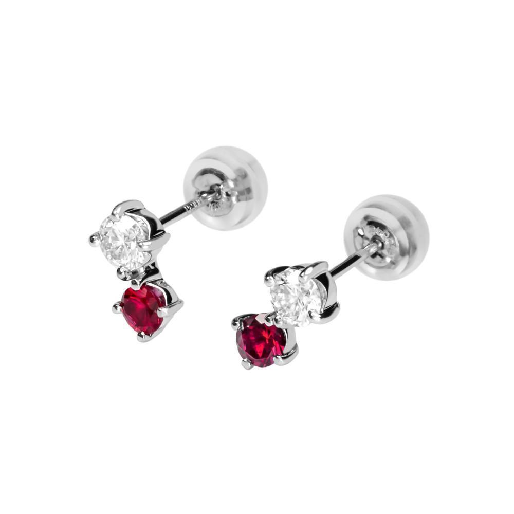 【ふるさと納税】【高島屋選定品】＜京セラ＞クレサンベール＜ルビー／ダイヤモンド ＞PT900 ピアス カジュアル 7月誕生石 ［ 京都 宝石 ジュエリー 人気 おすすめ 高級 特別 おしゃれ ファッション ブランド ダイヤ ルビー ］ | 宝石 人気 おすすめ 送料無料 サムネイル3