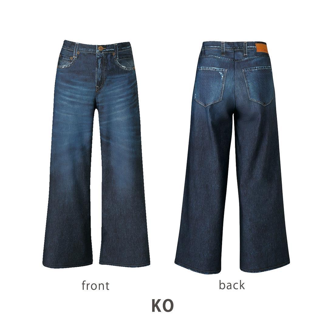 【ふるさと納税】【ワコール/カルソン】まるでデニム ワイド レディス＜選べるサイズ・カラー＞［ 京都 ストレッチ パンツ ぐ～んとのびる! 快適 楽 はきごこち ファッション 人気 おすすめ ズボン ふるさと納税 ふるさと納税 ］ サムネイル3