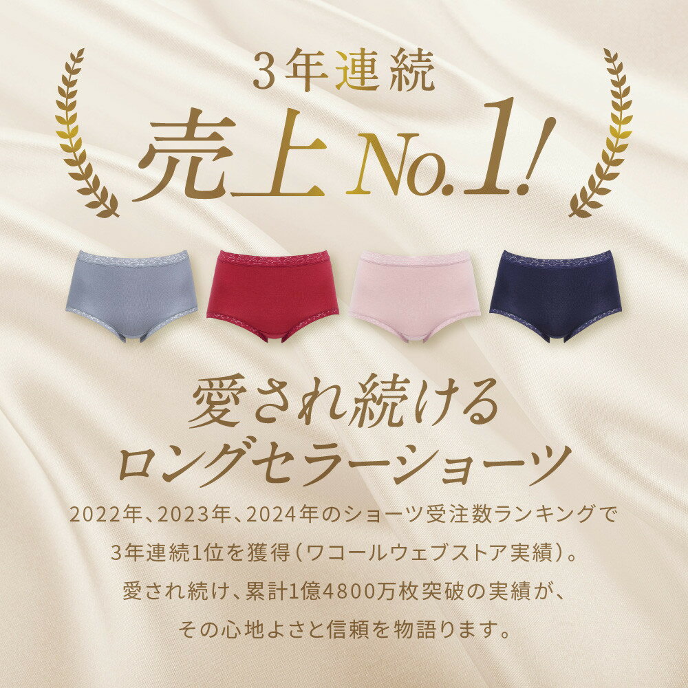 【ふるさと納税】【ワコール】3年連続1位! 見た目スッキリ きれいに整うディアヒップ ショーツ《サイズ・カラー選択可能》［ Wacoal ウイング 愛され続けるロングセラーショーツ 人気 おすすめ ブランド インナー 下着 肌着 レディース おしゃれ お取り寄せ 通販 送料無料 ］ - 画像2