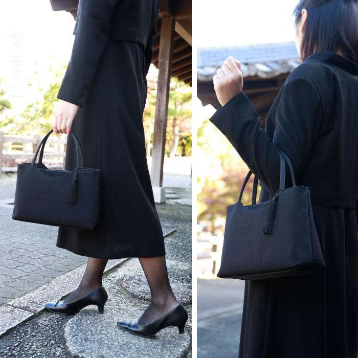 【ふるさと納税】【アップグローリー】京の伝統 冠婚葬祭シリーズ 天ファスナー型 2点セット ［ 京都 フォーマル かばん バッグ 丹後ちりめん 人気 おすすめ お取り寄せ 通販 送料無料 ふるさと納税 ］ | レディース トートバッグ 袱紗 サムネイル3