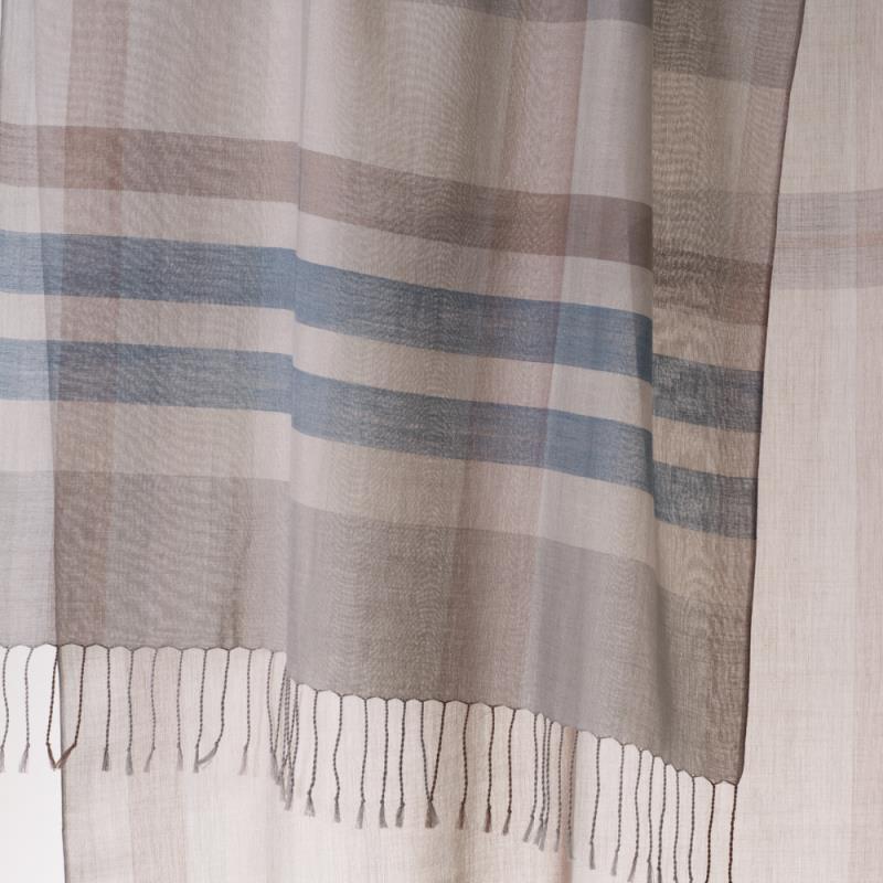 【ふるさと納税】【アトリエシムラ】《植物染料で染織したストール》色合わせストール（穀雨(こくう)） | 京都市 京都 ギフト 贈答 草木染め ストール サムネイル2