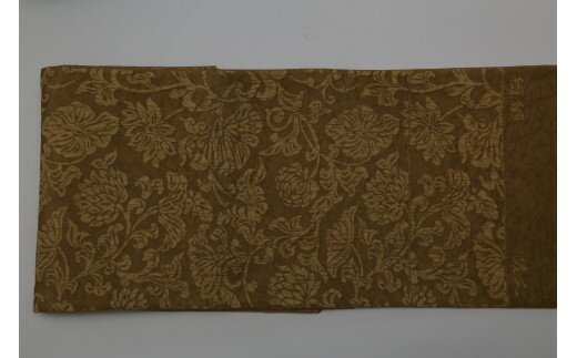 【ふるさと納税】【西陣活性化を応援！】西陣織袋帯（纐纈・黄土色）│京都市 京都 西陣織 着物 帯 ギフト 贈答 誕生日 成人式 サムネイル2