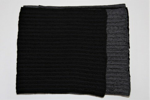 【西陣活性化を応援！】西陣織2色マフラー（黒）│京都市 京都 西陣織 マフラー ギフト 贈答