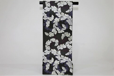 【西陣活性化を応援！】西陣織袋帯（咲紗　あざみ更紗　黒）│京都市 京都 西陣織 着物 帯 ギフト 贈答 誕生日 成人式