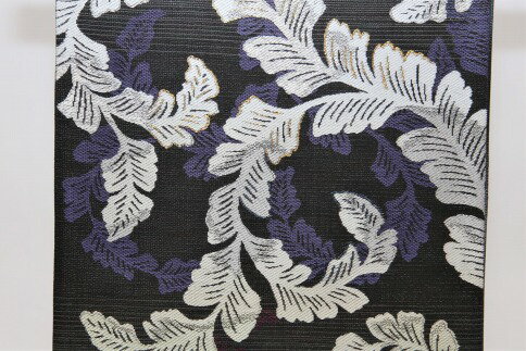 【ふるさと納税】【西陣活性化を応援！】西陣織袋帯（咲紗　あざみ更紗　黒）│京都市 京都 西陣織 着物 帯 ギフト 贈答 誕生日 成人式 サムネイル2