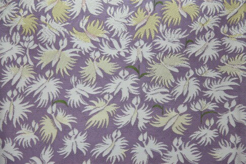 【ふるさと納税】【西陣活性化を応援！】西陣織袋帯（モノクロ　さぎ草　グレープ）│京都市 京都 西陣織 着物 帯 ギフト 贈答 誕生日 成人式 サムネイル2