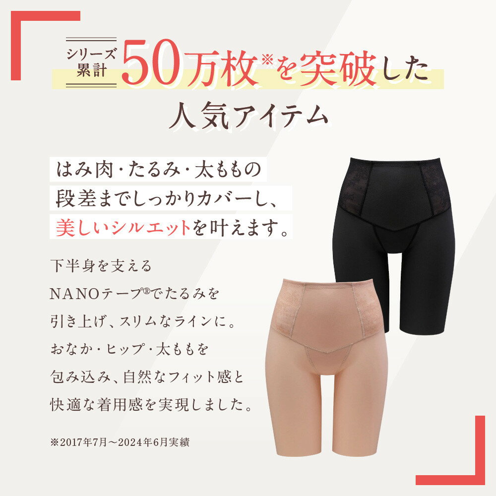 【ふるさと納税】【ワコール】デニムの下に忍ばせてヒップアップ＜肌リフト＞ガードル(ロング丈)《サイズ・カラー選択可能》｜Wacoal インナーウェア 人気ブランド 下着 肌着［ 京都 人気 おすすめ レディース 下着 肌着 お取り寄せ 通販 送料無料 ふるさと納税 ］ - 画像2