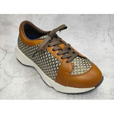 【ふるさと納税】【ネーカーズ】【Tie a bond】西陣織スニーカー（キャメル）〈23.5cm〉 | 京都 スニーカー 靴 レディース 23.5センチ 西陣織 伝統 ご当地 ギフト お祝い 内祝い ネーカーズ 京都府 京都市 サムネイル2