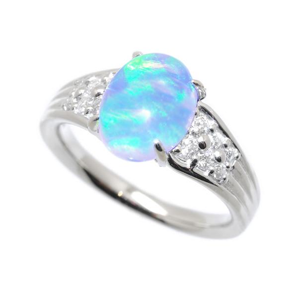 【京セラ】クレサンベール〈ウォーターオパール〉リング【プラチナ/メレダイヤ12石/カボションカット/10月誕生石/BRGW7495】 | プラチナ メレダイヤ12石 カボションカット 10月誕生石 京都 京都市 アクセサリー ジュエリー 宝石 ギフト 人気 贈り物 ご自宅用