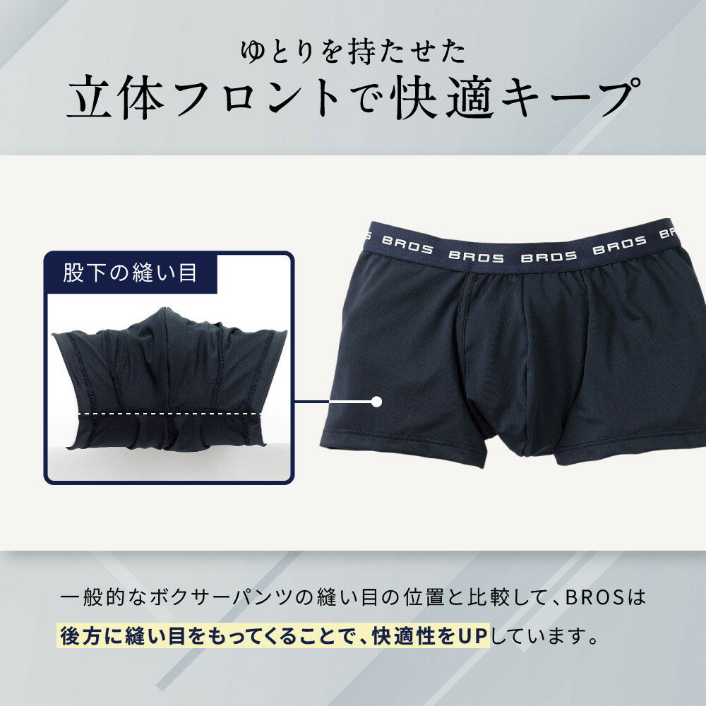 【ふるさと納税】ブロス バイ ワコールメン ボクサーパンツ《サイズ・カラー選択可》｜レビュー高評価 ワコール 人気ブランド ［ Wacoal メンズ ボクサーパンツ 抜群のフィット感 吸汗速乾 おしゃれ 人気 おすすめ 下着 肌着 インナー お取り寄せ 通販 送料無料 ］ - 画像2