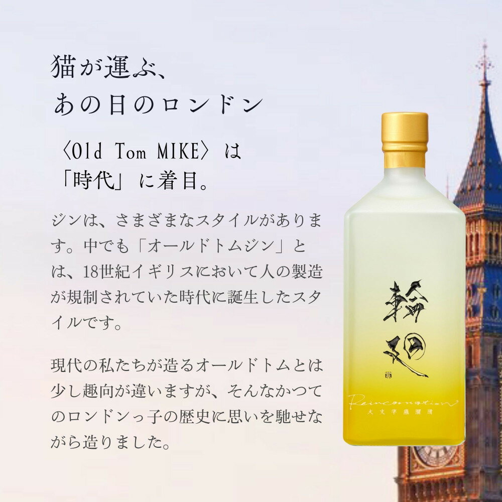 【ふるさと納税】【松井酒造】京都ジン 輪廻〈Old Tom MIKE〉43度 720ml｜クラフトジン 人気ブランド ［ 京都 老舗酒造 和菓子を感じる甘口ジン 人気 おすすめ お酒 スピリッツ お取り寄せ 通販 送料無料 ふるさと納税 ］ サムネイル2