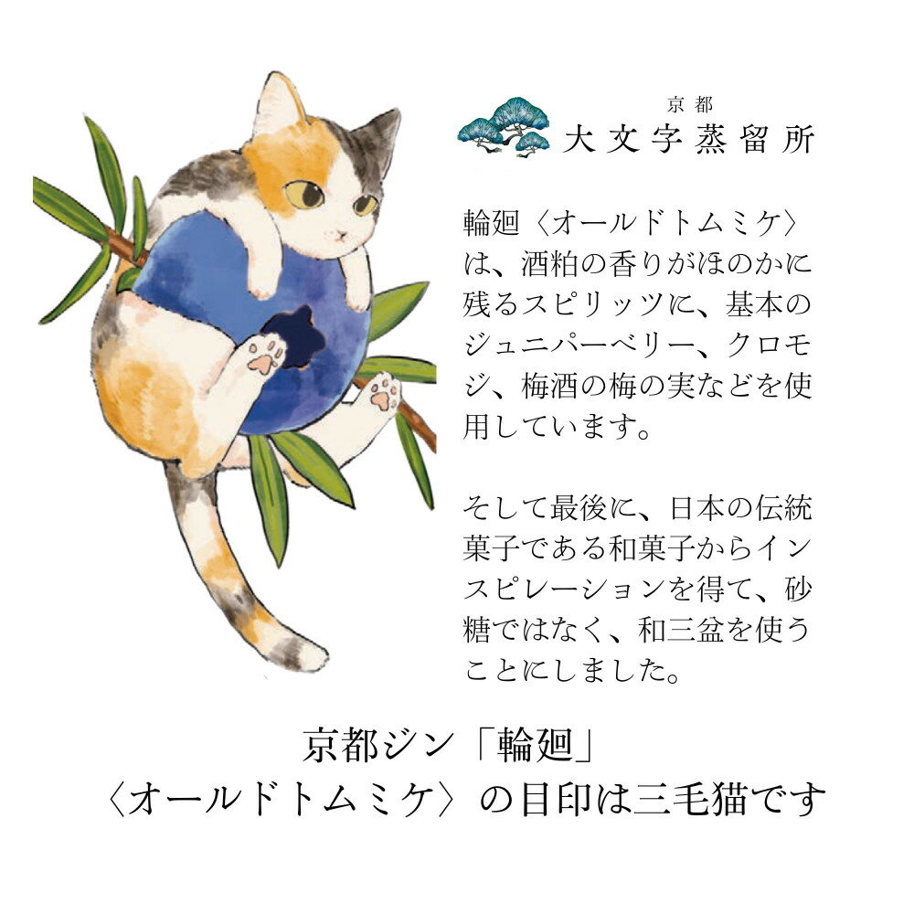 【ふるさと納税】【松井酒造】京都ジン 輪廻〈Old Tom MIKE〉43度 720ml｜クラフトジン 人気ブランド ［ 京都 老舗酒造 和菓子を感じる甘口ジン 人気 おすすめ お酒 スピリッツ お取り寄せ 通販 送料無料 ふるさと納税 ］ サムネイル3