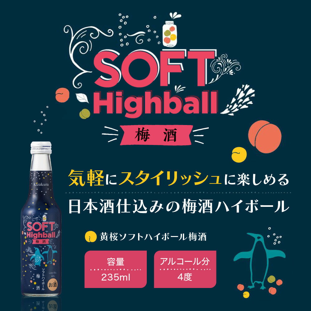 【ふるさと納税】【黄桜】ソフトハイボール梅酒 (235ml×12本)［ キザクラ カッパ 京都 お酒 ハイボール 日本酒 地酒 うめ酒 ウメ ご当地 日常使い 宅飲み 家飲み 晩酌 人気 おすすめ 定番 ギフト プレゼント 贈答 ご自宅用 お取り寄せ おいしい 送料無料 ふるさと納税 ］ サムネイル2