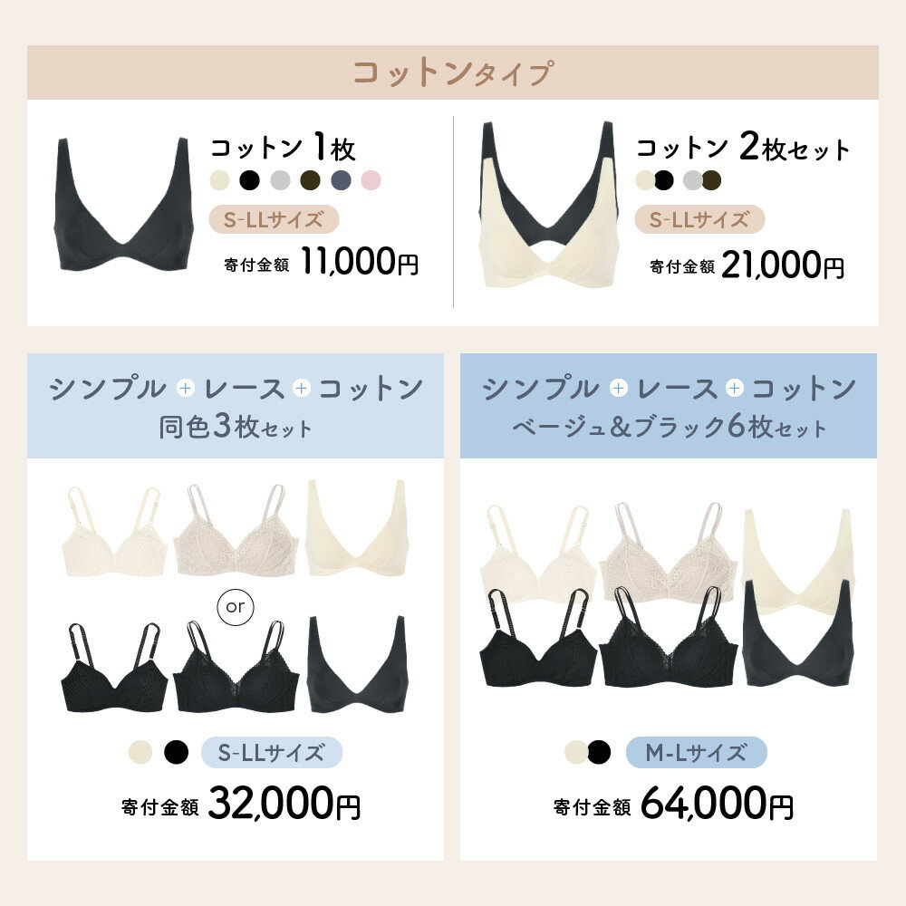 【ふるさと納税】【ウンナナクール】364 シンプル/レース/コットン サイズ・カラー・枚数選択可能｜ レビュー高評価 ワコール インナーブランド ラクときれいを叶えるノンワイヤーブラジャー［ 毎日つけたい 人気 おすすめ 下着 レディース 肌着 ］ - 画像3