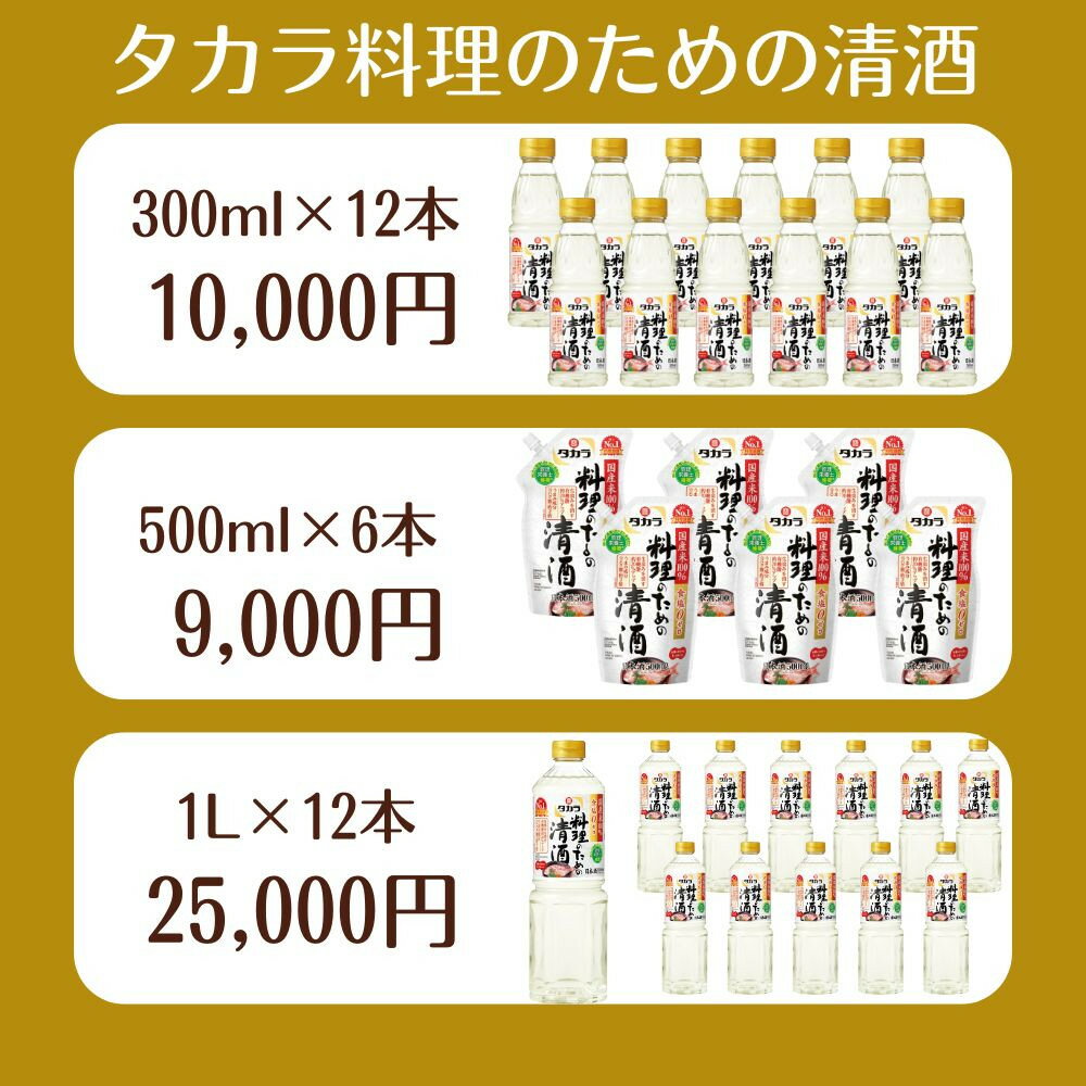 【ふるさと納税】【タカラ】料理のための清酒 300ml～1L｜京都 宝酒造 料理酒 国産米100％使用 計3.6L～12L レビュー高評価 人気セット［調味料 お酒 日常使い 日用品 おすすめ お取り寄せ 通販 送料無料 ふるさと納税 - 画像2