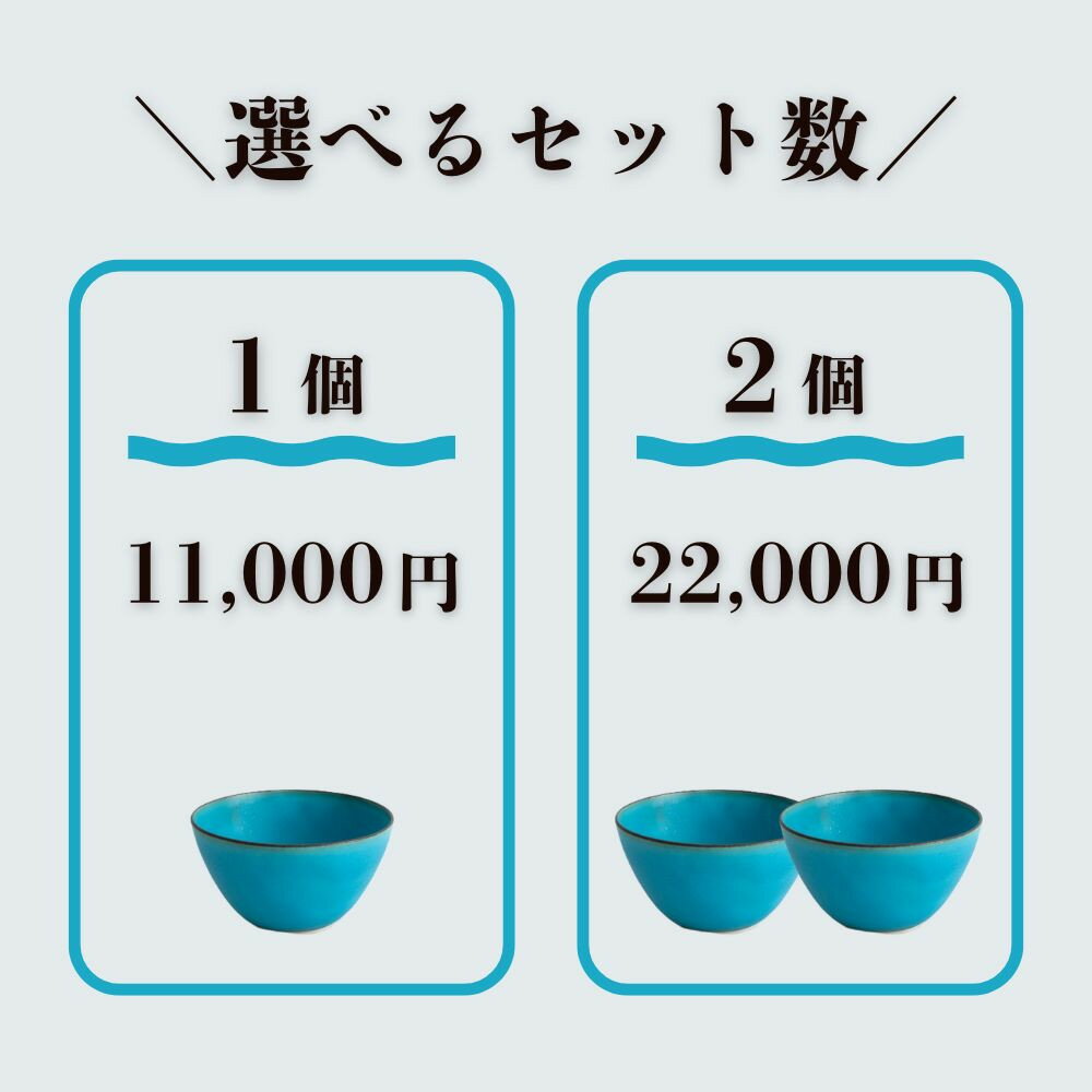 【ふるさと納税】【瑞光窯-ZUIKOU-】ボウル ターコイズブルー/青 (選べる個数 1～2個)［ 京都 京焼 陶磁器 清水焼 窯元 サラダボウル 180ml 適量サイズ おしゃれ 人気 おすすめ 食器 うつわ 陶器 お取り寄せ 通販 送料無料 ふるさと納税 ］ - 画像2