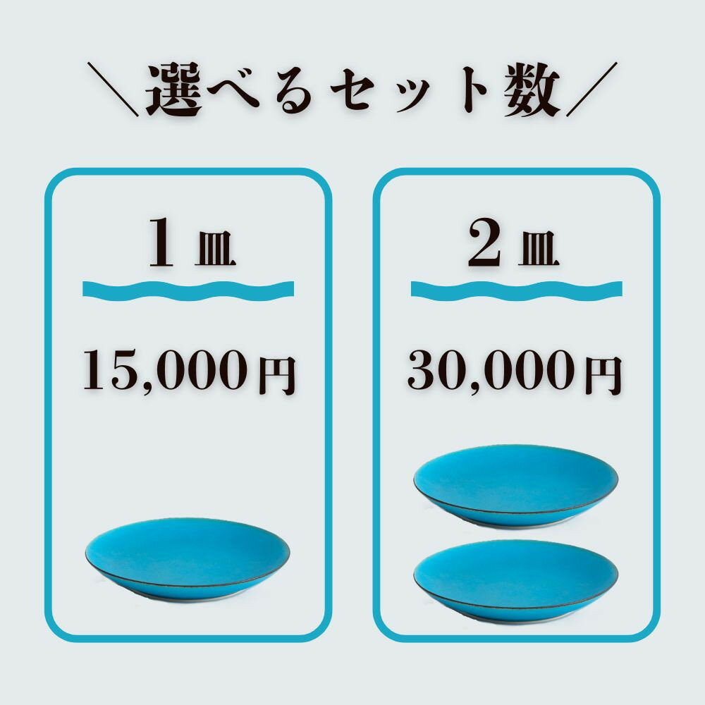 【ふるさと納税】【瑞光窯-ZUIKOU-】プレート M ターコイズブルー/青 (選べる個数 1～2皿)［ 京都 京焼 陶磁器 清水焼 窯元 21cm 中皿 ワンプレート おしゃれ 人気 おすすめ 食器 うつわ 陶器 お取り寄せ 通販 送料無料 ふるさと納税 ］ - 画像2