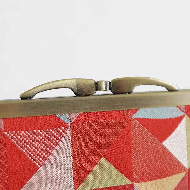 【ふるさと納税】【AYANOKOJI】復刻型がま口長財布(帯地風車柄　赤) | 京都 がま口 ウォレット 財布 お土産 赤 和柄 京都市 京都府 - 画像2