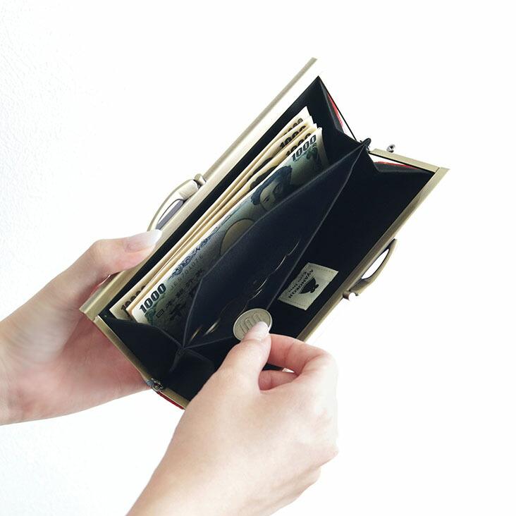 【ふるさと納税】【AYANOKOJI】復刻型がま口長財布(帯地風車柄　赤) | 京都 がま口 ウォレット 財布 お土産 赤 和柄 京都市 京都府 - 画像3