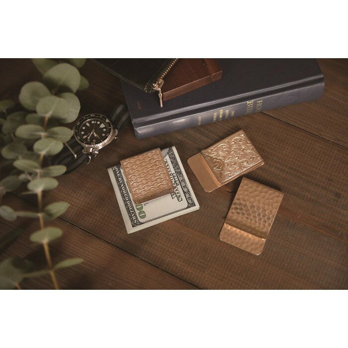 【ふるさと納税】錺之 マネークリップ さざ波 | 金属 加工 抗菌 国産 日本製 誕生日 お祝い ギフト 贈答 プレゼント 錺之-KAZARINO- 京都市 京都府 サムネイル2