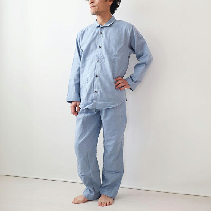 【岩本繊維】和晒京ふたえガーゼ　メンズパジャマ【サイズ・色をお選びいただけます】