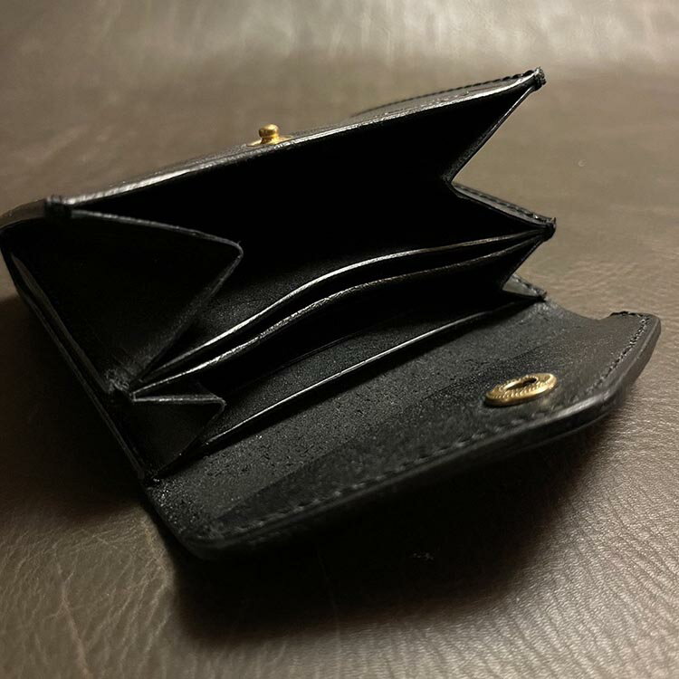 【ふるさと納税】財布 高級ブライドルレザー・ミニウォレット カラー3色【ダークブラウン ブラック バーガンディ】｜革 革製品 ミニ財布 コンパクト財布 メンズ レディース 小銭入れ ハンドメイド【KyotaniLeatherWorks】 サムネイル3