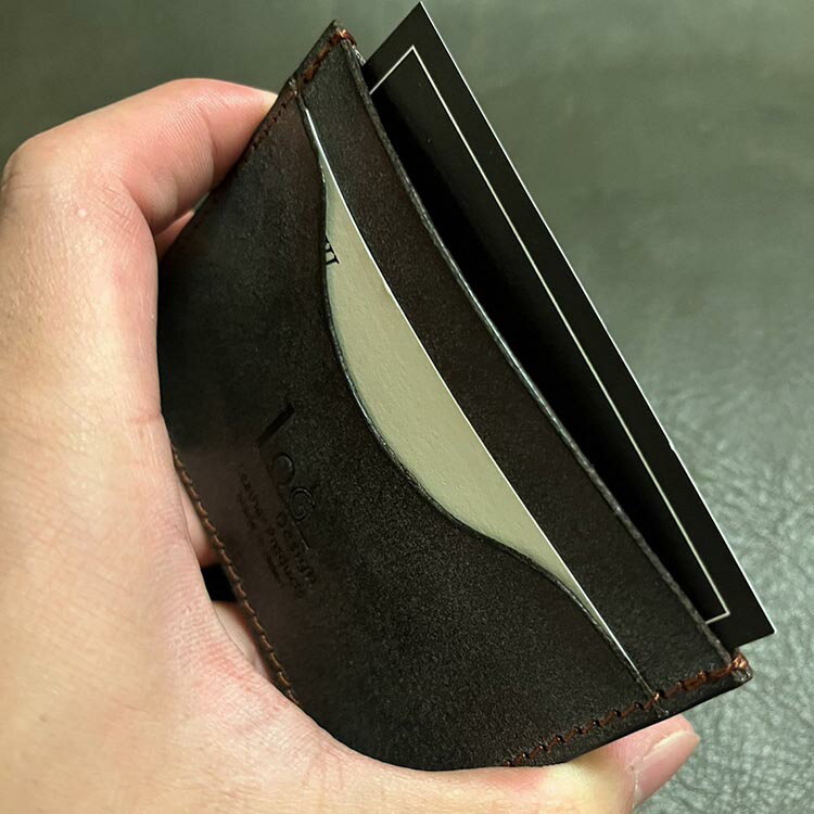 【ふるさと納税】高級ブライドルレザー パスケース カラー3色【ダークブラウン ブラック バーガンディー】｜革 革製品 カード入れ 定期入れ メンズ レディース 社員証 ギフト プレゼント スリム【KyotaniLeatherWorks】 サムネイル2