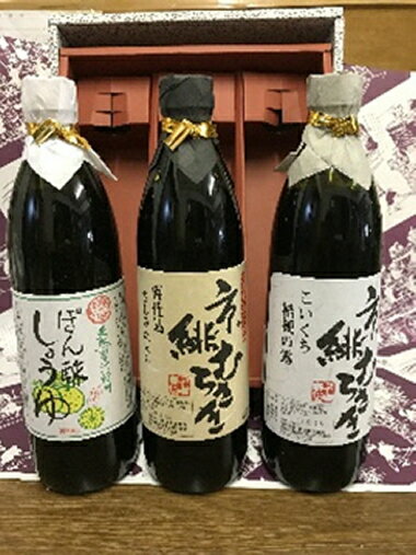 【ふるさと納税】本格お醤油で料理を美味しく！お徳用3本セット ひしほの匠庵 難波醤油醸造≪醤油 しょうゆ セット≫☆月間MVPふるさと納税賞 第1号（2020年10月）・SDGs未来都市亀岡 サムネイル2