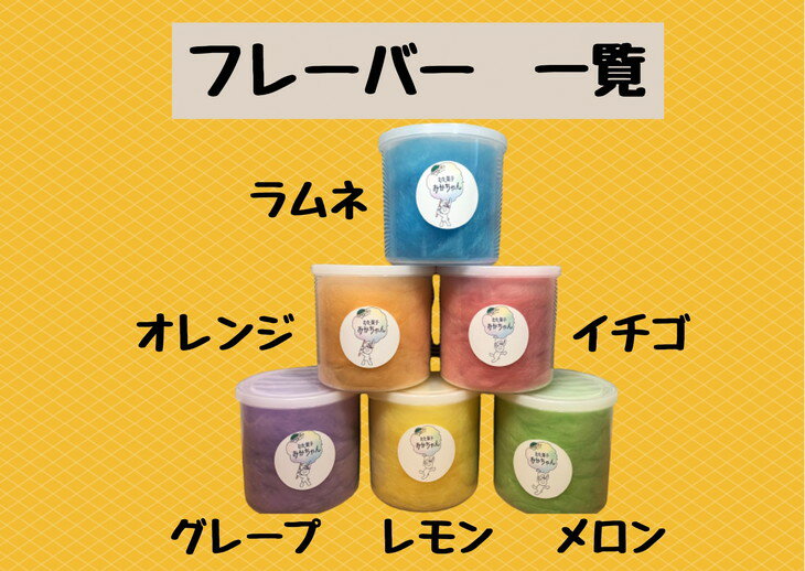 【ふるさと納税】＜キッチンカー わた菓子おかちゃん＞お子様に人気 わたあめ 全6種類 詰め合わせ セット≪6フレーバー カラフル かわいい プレゼント わたがし 綿菓子 カラフル 映え≫ - 画像3