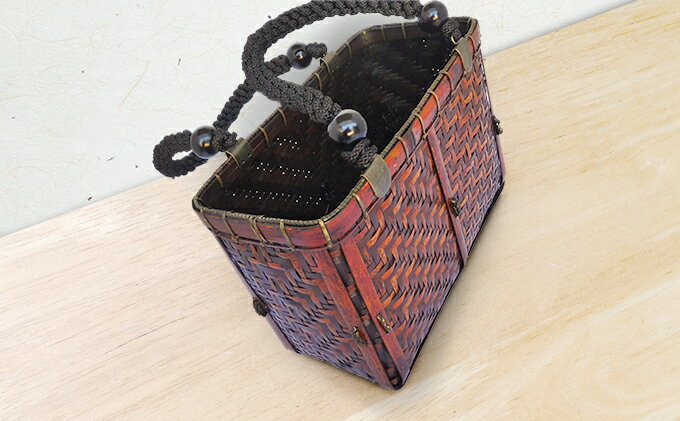 【ふるさと納税】限定 1個 バッグ 竹製 シリーズ1 25×12×h17 長角染 竹バッグ かごバッグ ファッション カバン かばん 工芸品 サムネイル3