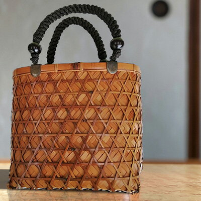 限定 1個 バッグ 竹製 シリーズ3 25×11×h20 二重編み楕円 竹バッグ かごバッグ ファッション カバン かばん 工芸品