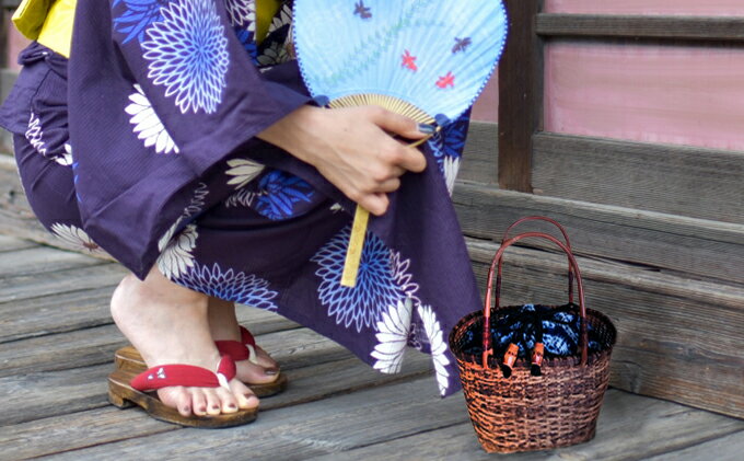 【ふるさと納税】限定 1個 バッグ 竹製 シリーズ5 籐手 19×8×h19 (33) 巾着付き 竹バッグ かごバッグ ファッション カバン かばん 工芸品 サムネイル3