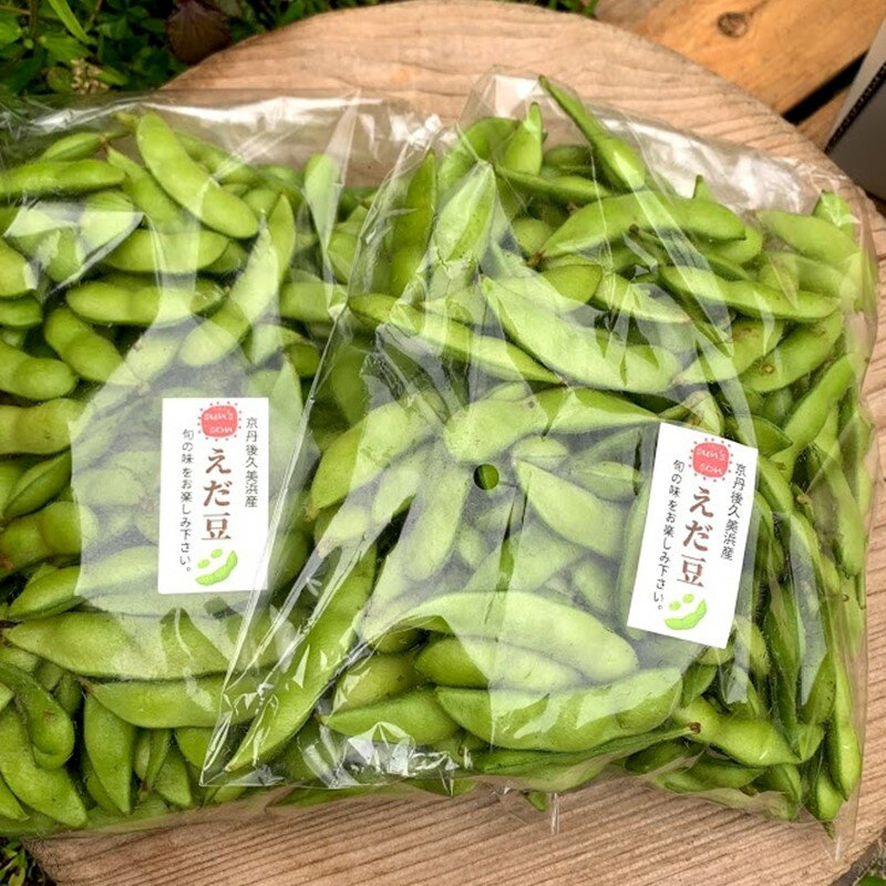 【ふるさと納税】高評価★5.0 高レビュー★【先行予約／数量限定40】朝採り枝豆（湯上り娘）500g（250g×2パック）1kg（250g×4パック）（栽培期間中農薬・化学肥料・除草剤不使用）（2026年7月上旬～発送） おつまみ 農家応援 京都産 えだまめ 朝採れ 農家直送 - 画像2