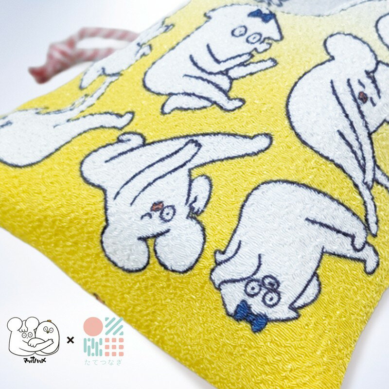 【ふるさと納税】丹後ちりめん　はじめまして松尾ですポーチ サイズ：約21cm×15cm 巾着 サイズ：約13cm×17cm サムネイル3