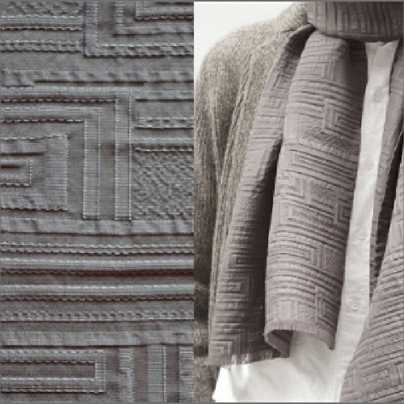 フィルタンゴ ストール【洗える丹後ちりめんのシルク】幾何柄　カーキ 　ギフトにもおすすめ。 シルク 丹後ちりめん ファッション 洗える 贈り物 記念日 ギフト プレゼント ふるさと納税 ストール ふるさと納税シルクストール ふるさと納税 ストール