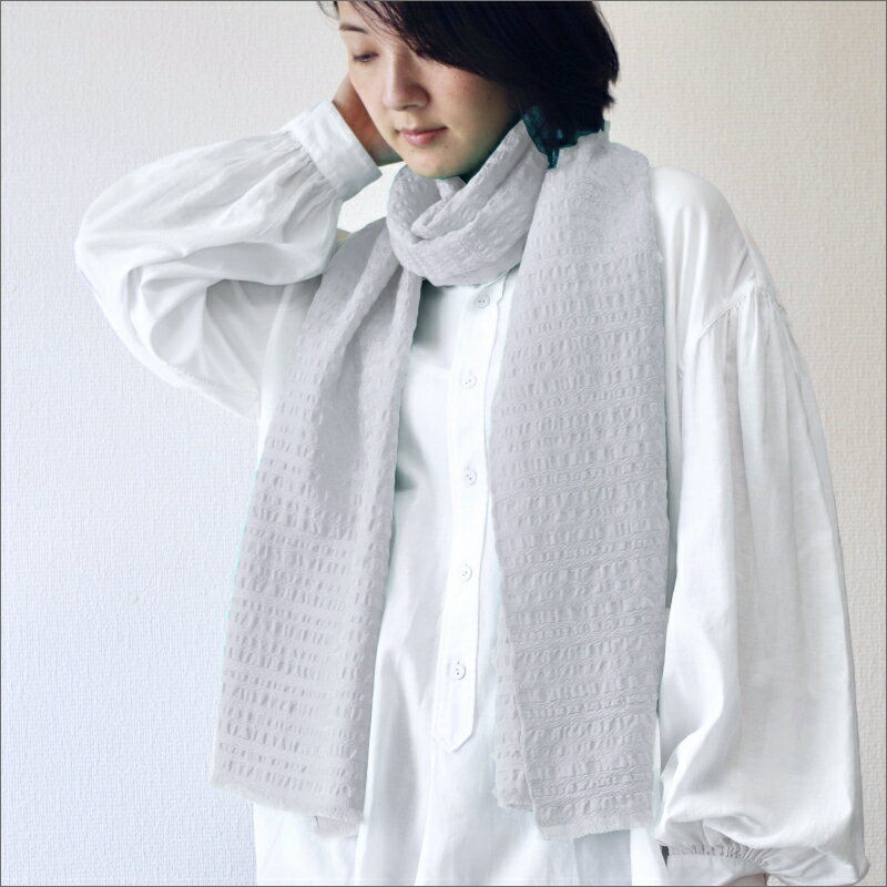 フィルタンゴ ストール【洗える丹後ちりめんのシルク】西洋更紗柄　 シルバーグレー　 合わせやすいベーシックカラー シルク ファッション 洗える ギフト 贈り物 ふるさと納税シルクストール ふるさと納税 ストール