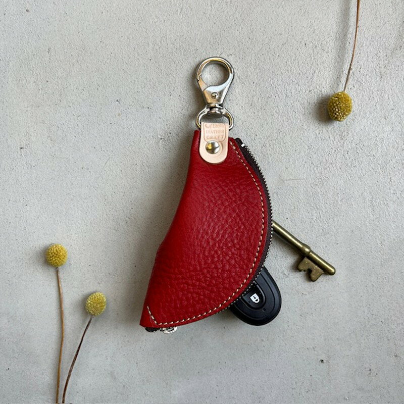 【ふるさと納税】【選べる カラー】バナナキーケース（ヌメキャメル）（ヌメレッド）（ヌメグリーン）（ヌメダークブラウン）（ヌメブラック）ふるさと納税 皮製品 ふるさと納税 キーケース サムネイル2