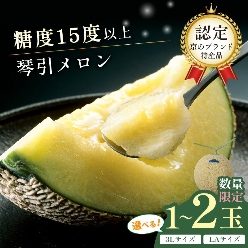 2026年先行予約／数量限定／高評価★4.72 京のブランド産品 京たんごメロン 琴引メロン LAサイズ 3Lサイズ 1玉 2玉 選べる サイズ 玉数（2026年6月下旬～発送）国産 甘い 高糖度 高級 期間限定 ふるさと納税 メロン 先行予約 ふるさと納税 フルーツ